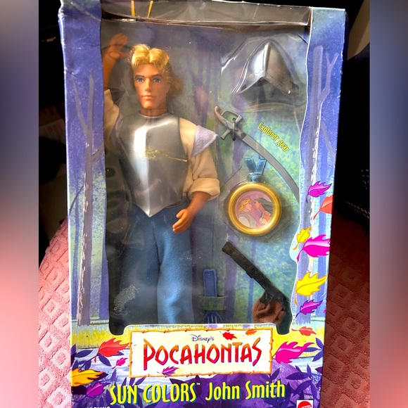 Pocahontas doll john smith ken barbie disney mattel vintage 1995 Art
